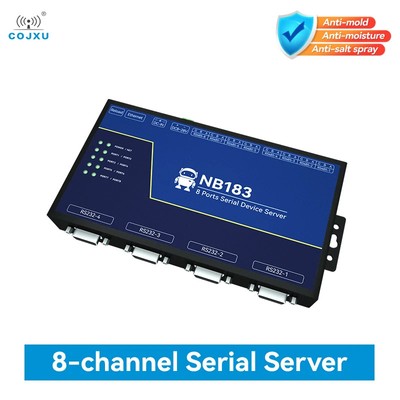 8-Channel Serial Server RS485/232/422 to RJ45 ModBus RTU to TCP Buildin Watchdog
