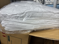 KING Pack of 12 Fitted Sheets-White, 200 TC, Poly-Cotton Blend, Hotel Quality,