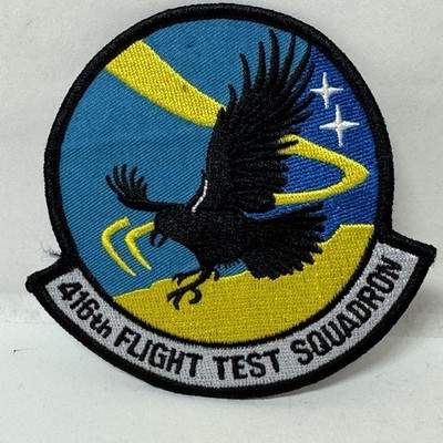 NEW 4'' AIR FORCE 416TH FLIGHT TEST SQUADRON F35 EMBROIDERED ITON ON SEW ON PATCH