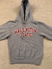 Vintage Jansport Washington State University Hoodie Sweatshirt, Gray, Men's S