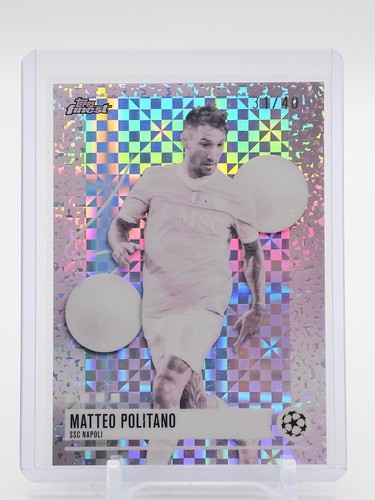 MATTEO POLITANO 2025-26 TOPPS FINEST UCC PEARL CHECKERBOARD UNCOMMON /40 Q2350
