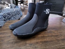 Scubapro Black Scuba Dive Boots Zipper Neoprene Size Large/10