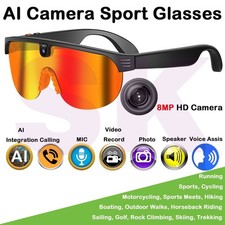 AI Smart glasses with camera 8MP video recording and real time translation