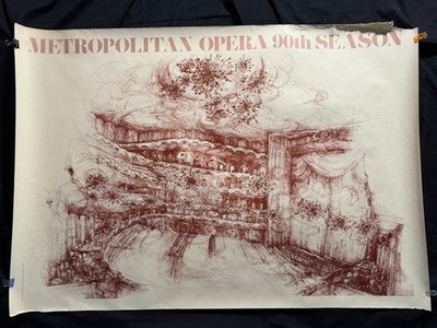 1974 Metropolitan Opera 90th Season Poster   E. Lee Spruyt   28x40 Original