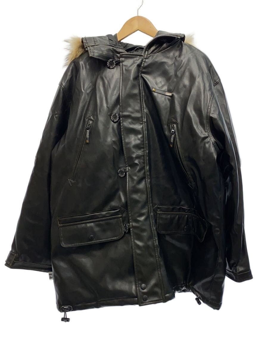 FREAKY MASSIVE Black Polyester Coat M Streetwear … - image 1