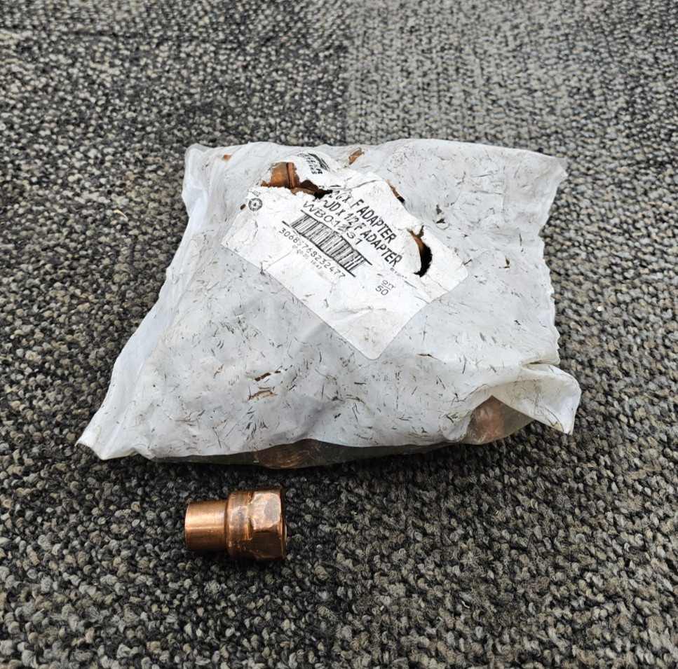 (QTY 50) Mueller WB01231: 1/2" C x FPT Female Adapter, Wrot Copper