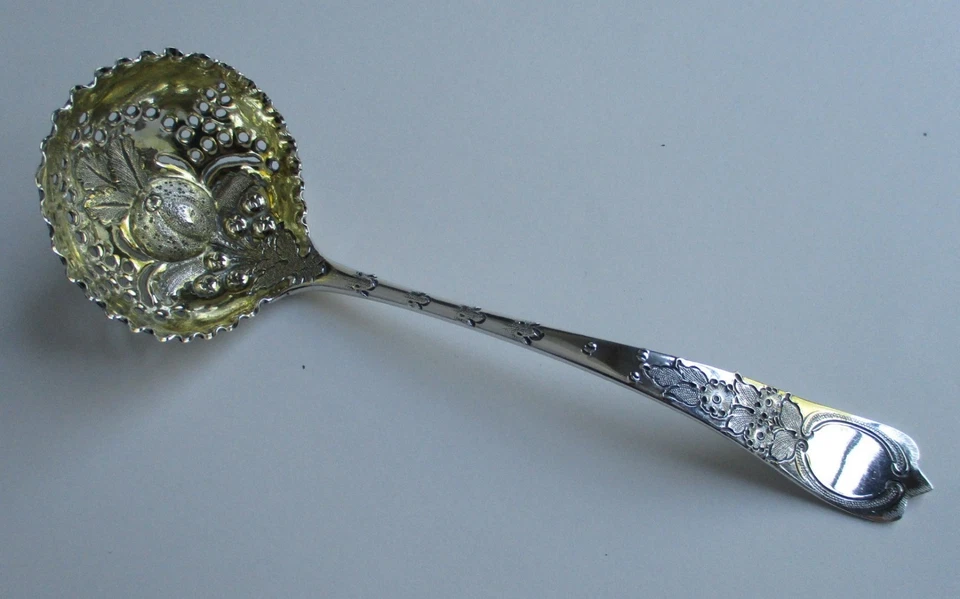 London sterling silver sugar sifter ladle gilted Graham & Willis 1810 antique - Image 2 of 4