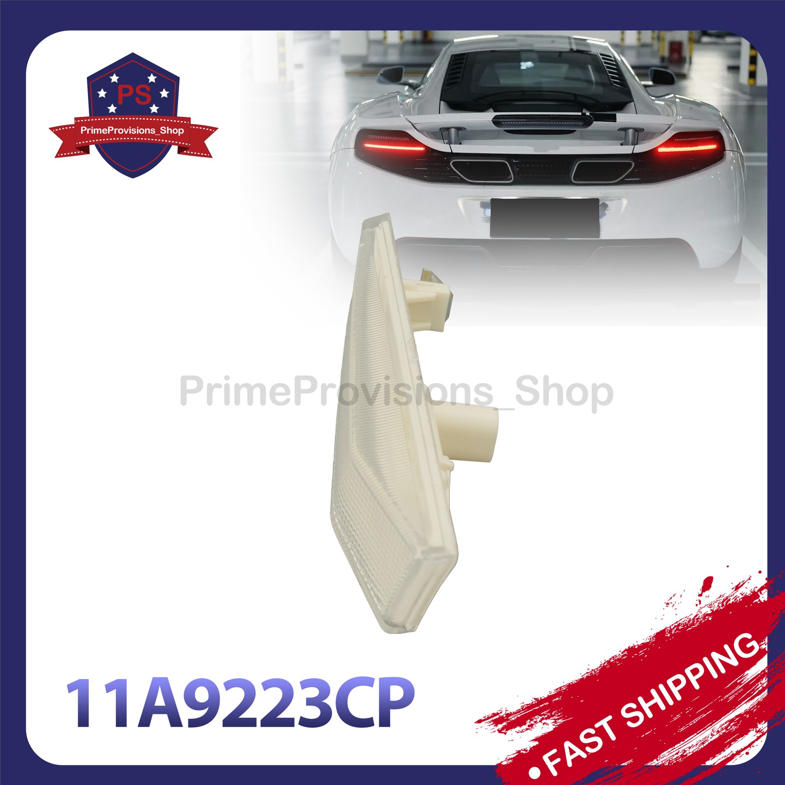 NEW 11A9223CP Rear Right White Side Marker Lamp For McLaren MP4-12C