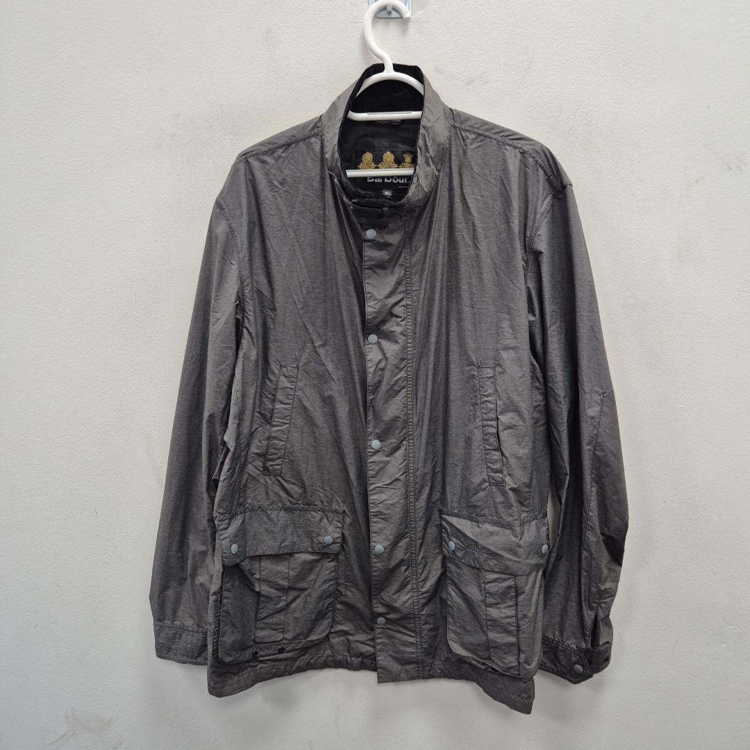 Barbour Wharf Casual Lightweight Windbreaker Packable Grey Country