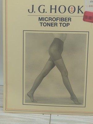 J.G. Hook Evening Sheer Toner Top Sandal Foot Pantyhose Average Ivory