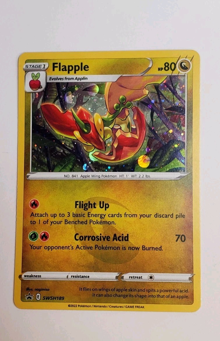 Flapple SWSH189 Black Star Promo HOLOGRAPHIC SET Pokemon Card Game Rare 2022