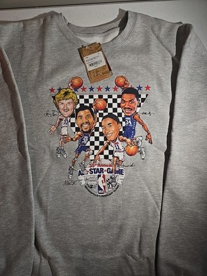 New Mitchell & Ness NBA All-Stars 1985 Crew Neck Bird, Magic, 2XL MSRP $90.00