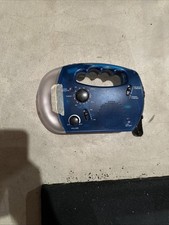 Self Powered Solar TD-01D AM/FM Radio Wind Crank Up Transparent Blue