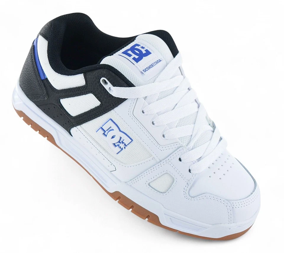 DC SHOES STAG - Hombre Sneakers Blancos DC01813-100 Skate Skater Zapatos NUEVOS - Imagen 2 de 4