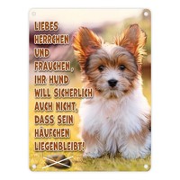 Bitte Hundehaufen Nicht Liegen Lassen Metallschild In 15X20 Cm Mit Spruch