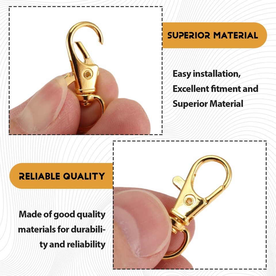 Zerodis Hummer-Klauen Verschlüsse Messing - 8,5cm, Drehbarer Karabiner Mit Trigger-Druckknopf