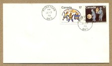 CANADA 1979 Sc837-8 INUIT SHELTER & COMMUNITY. RIDGETOWN ON Post Mark 2x17¢ FDC