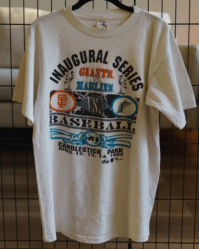 Vintage 1993 San Francisco Giants vs Florida Marlins MLB Graphic Tee - White - M