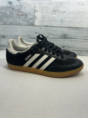 ADIDAS SAMBA BLACK Gum Hemp LEATHER SIZE 6.5  | D74395