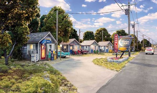Woodland Scenics 4963 Edificio N Scale Listo Para Montar Moonlite Motor Court | Zustand: Nuevo