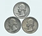 TOUGH 1941 1942 1944-D Washington Quarter 90% Silver Lot *726