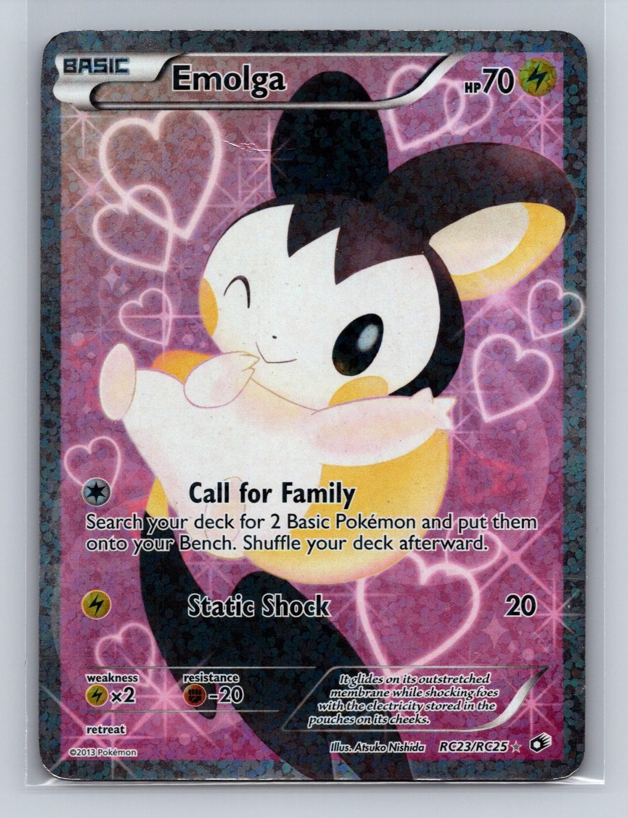 Emolga RC23/RC25 Legendary Treasure Radiant Collection Pokemon DMG Crease