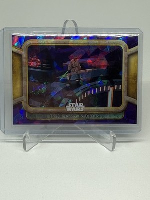 Topps Star Wars The Sith Apprentice Defeated! /125 Purple Refractor #91