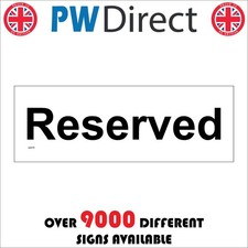 SIGN Reserved Saved Booked Parking Dining Seating Taken Seat Chair Table GE979R