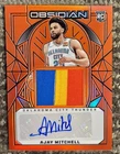 Ajay Mitchell RC /99 AUTO RPA ORANGE Prizm COLOR Match 2024-25 Panini Obsidian