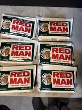 1989 Lot x6 Vintage Empty Red Man Chewing Tobacco Empty Pouch Only No Tobacco MT