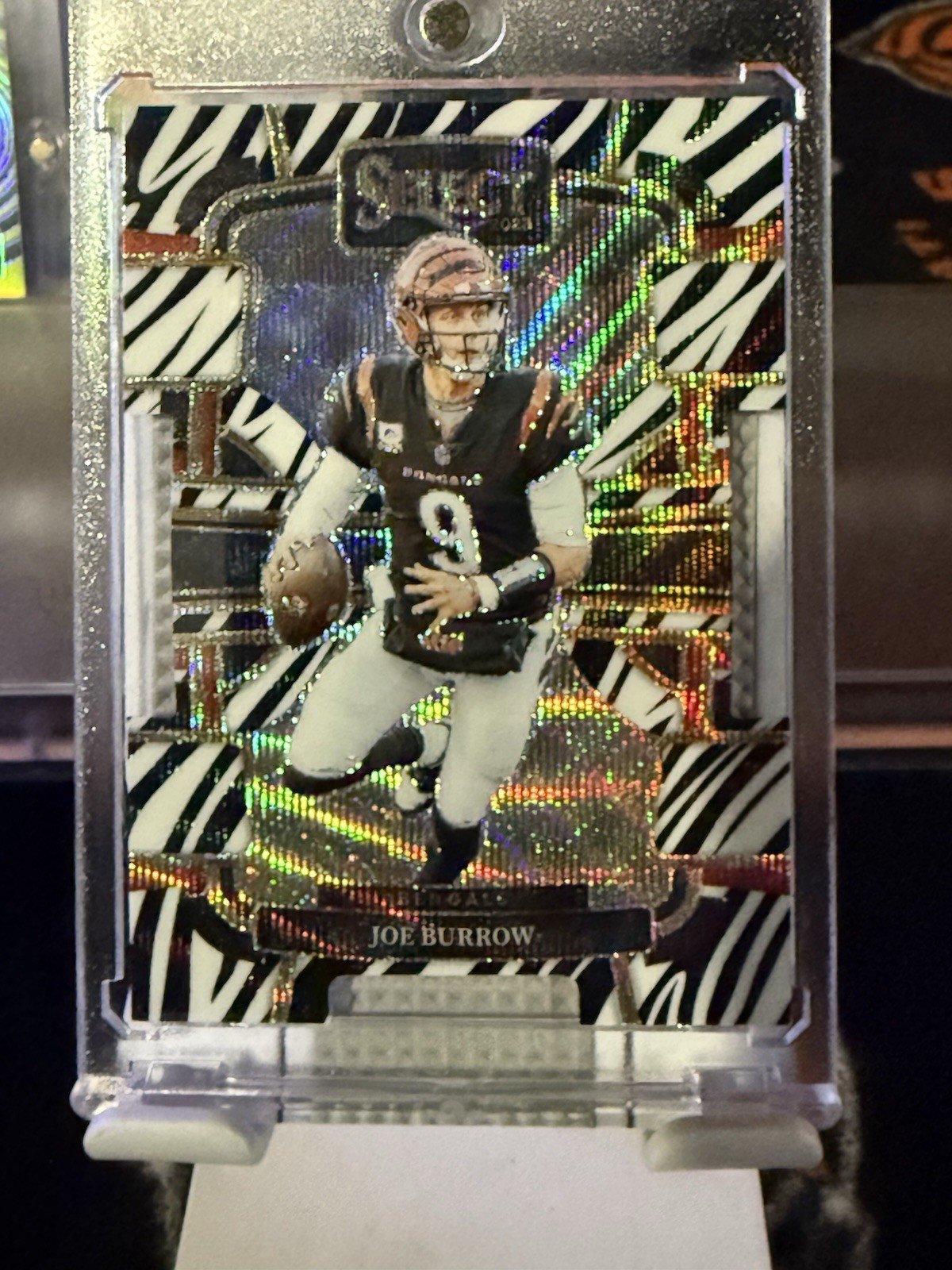 2023 Panini Select - Concourse Joe Burrow #20 Zebra Prizm Die-Cut