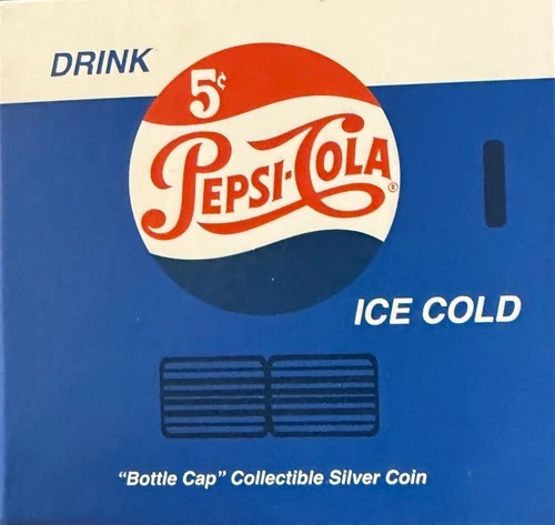 New ListingPepsi Cola Fine Silver Bottle Cap .999 Purity - 6 gm - Silver