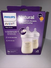 Philips Avent Natural Baby Bottles with Natural Response Nipples 2 PACK 3-6 Mo