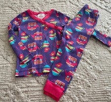 Toddler Girl's HANNA ANDERSSON Size 90 3 Tea Cups Theme Pajama Set