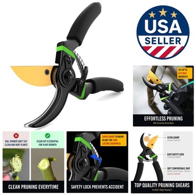 Japanese Steel Pruning Shears - Ambidextrous Design with Precision Cutting Power