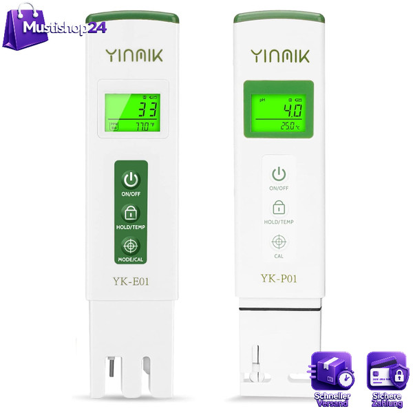 Ph MessgeräT Und Tds Tester Set Digital Horizontaler Bildschirm FüR Wasser-image