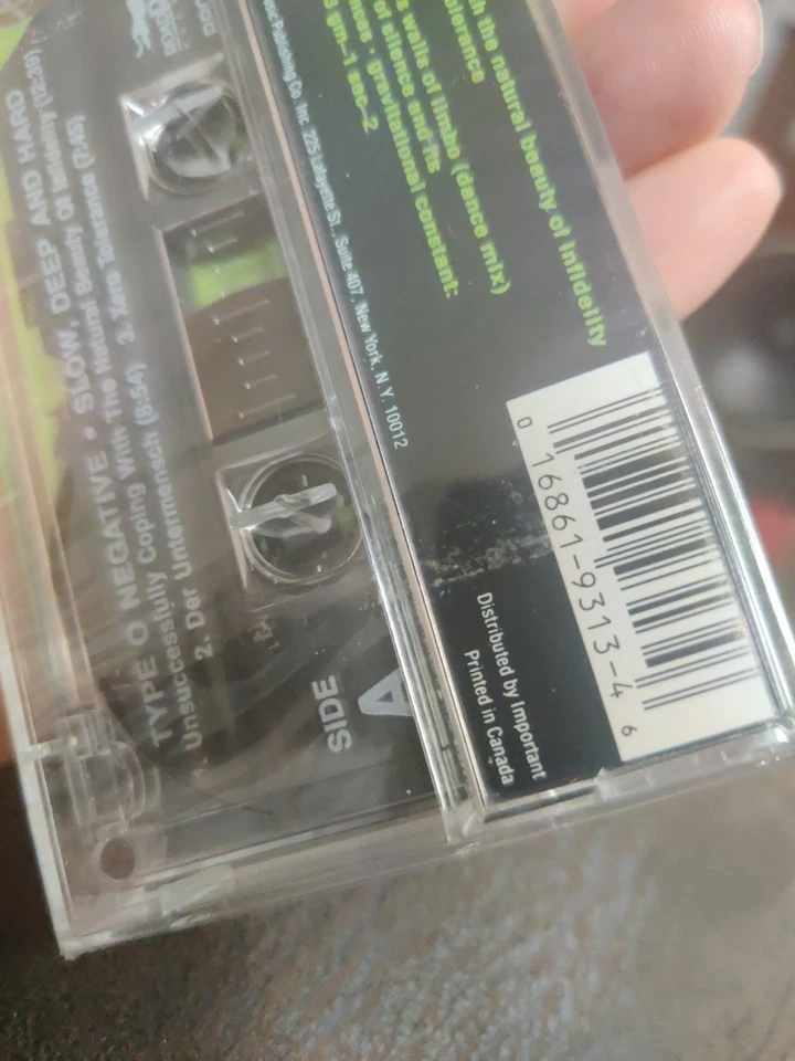 TYPE O NEGATIVE SLOW DEEP AND HARD CASSETTE Tape Metal Roadracer RR9313 Sealed - Image 4 of 4