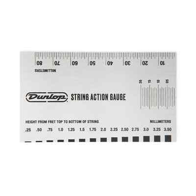 Jim Dunlop System 65 Action Gauge für Gitarren & Bässe mm & Zoll JDDGT04