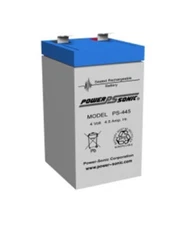 Power-Sonic PS-445 4V 4.5AH Sealed Lead Acid AGM Battery - Rechargeable SLA