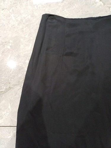 M&S Fringe Detail Asymmetric Midaxi Slip Skirt UK SIZE 16 PETITE BLACK - Picture 5 of 9