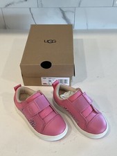 UGG R RENNON Low Spots Pink & White Sneakers. #5843. Girl’s Size 8. NEW.