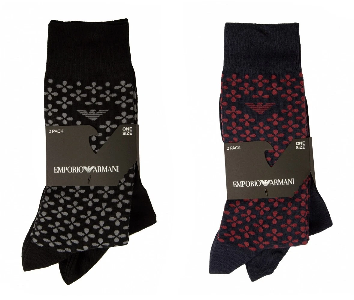 EMPORIO ARMANI men's socks 2 pairs of short cotton socks with logo socks article