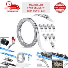 Adjustable Large Hose Clamps Worm Gear Stainless Steel Clamp Fasteners USA Sell