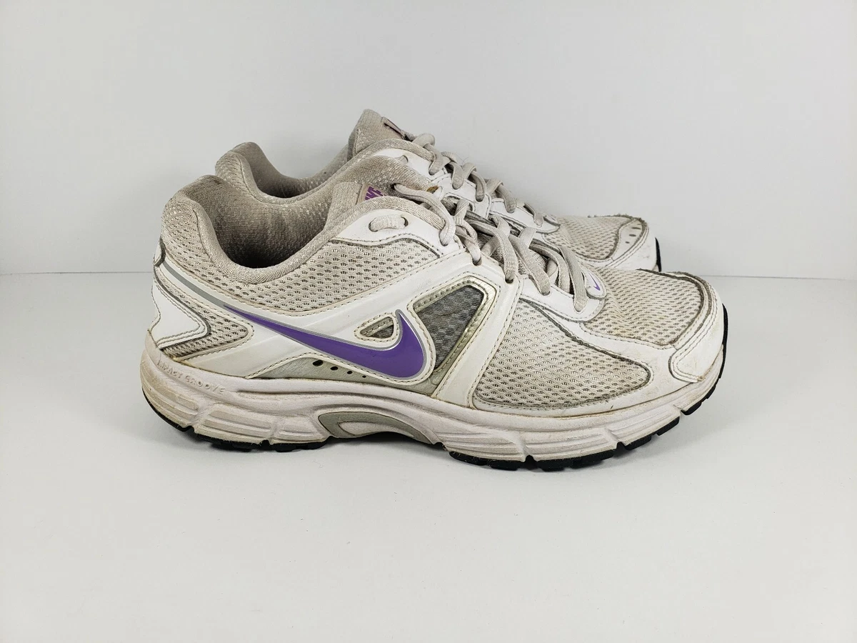 Nike Dart 9 Running Shoes 443863-101 Women's Size 7.5 White & Purple