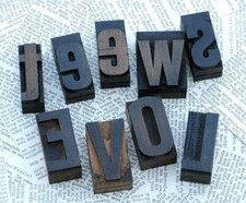 SWEET LOVE wood type woodtype font letterpress printing blocks vintage antique
