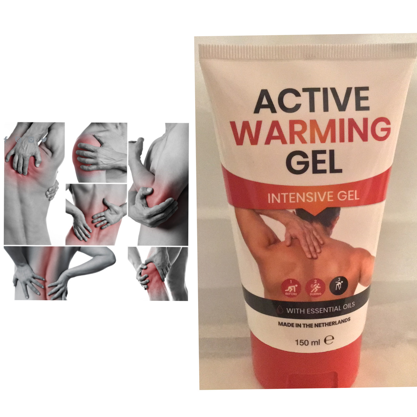 Gel anti-douleurs musculaires cooling chauffant pour calmer la sciatique et détendre les lombaires