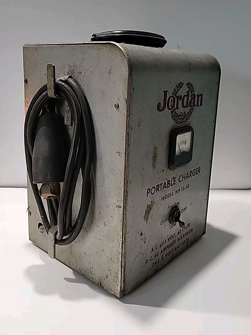 Jordan Portable 6 Volt Car Battery Charger, Vintage Automotive
