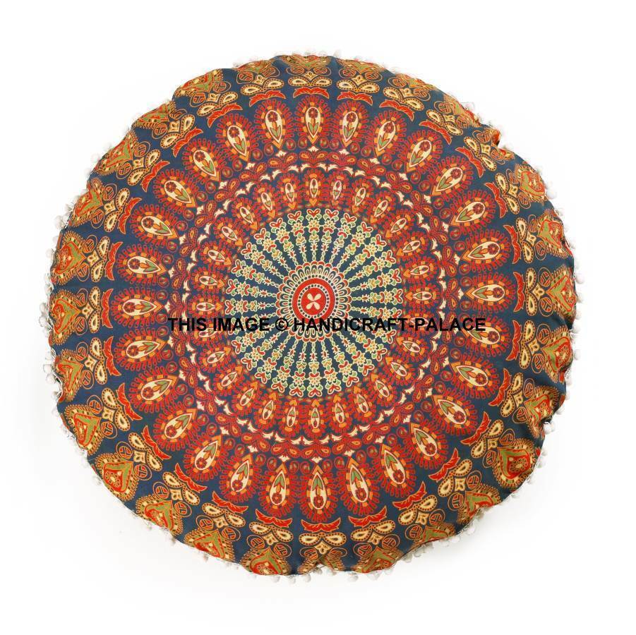 Pannello Mdf Cuscino Da Pavimento Rotondo Mandala Elefante - Foto 5