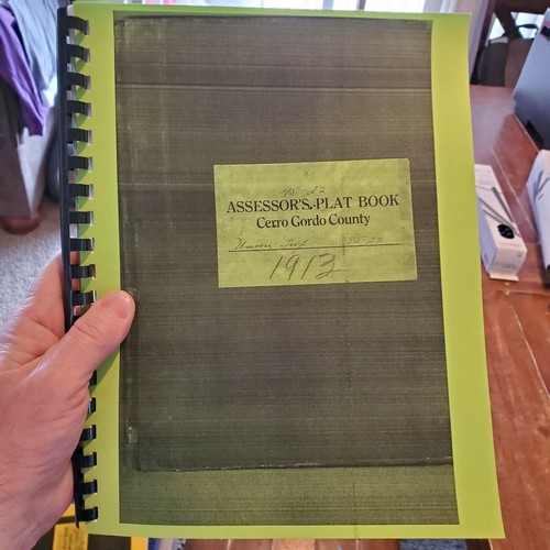 1913 UnionTownship, Assessors Plat Book, Mason City, Cerro Gordo County