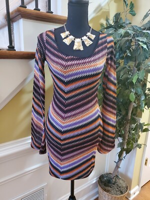 NWT Noble U Women Chevron Casual Dress S
